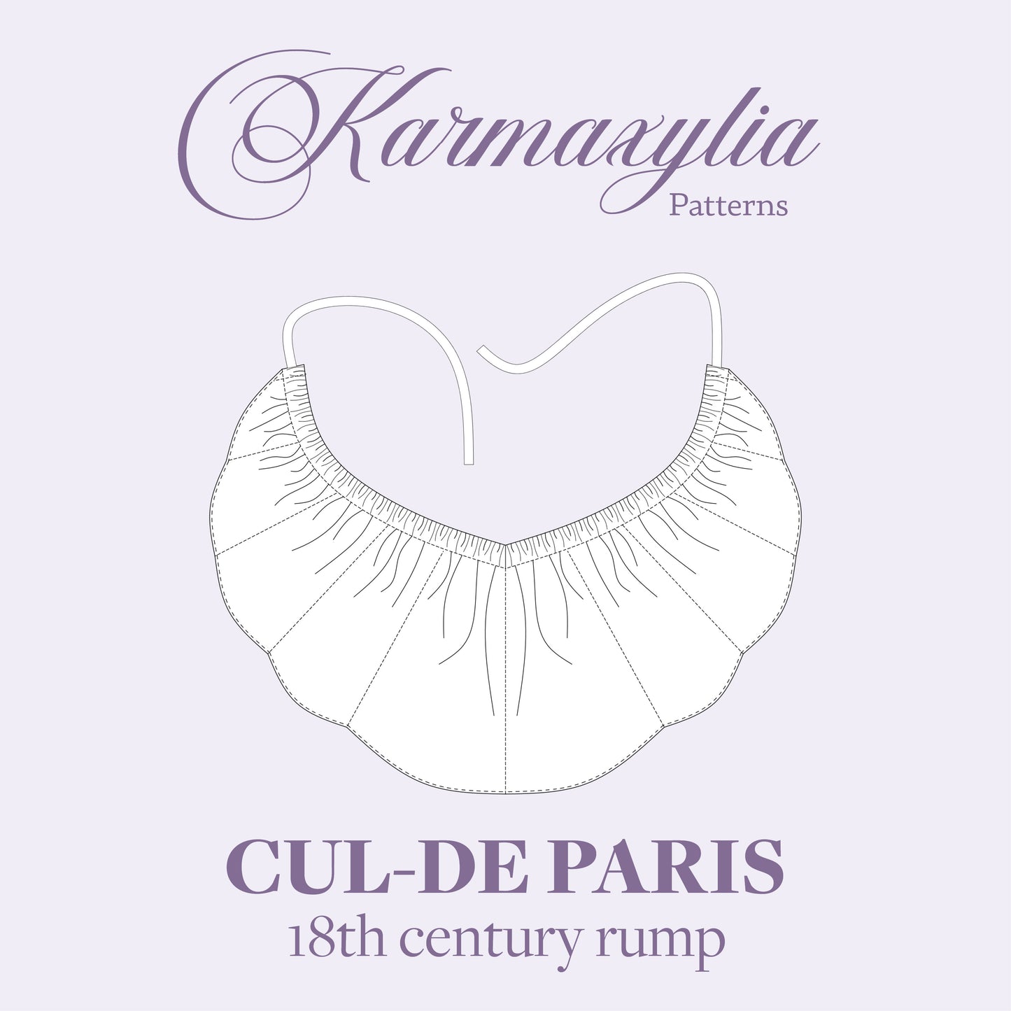 18th century Rump - Standard sizes - Ref Cul de Paris - 18th century historical rump pattern