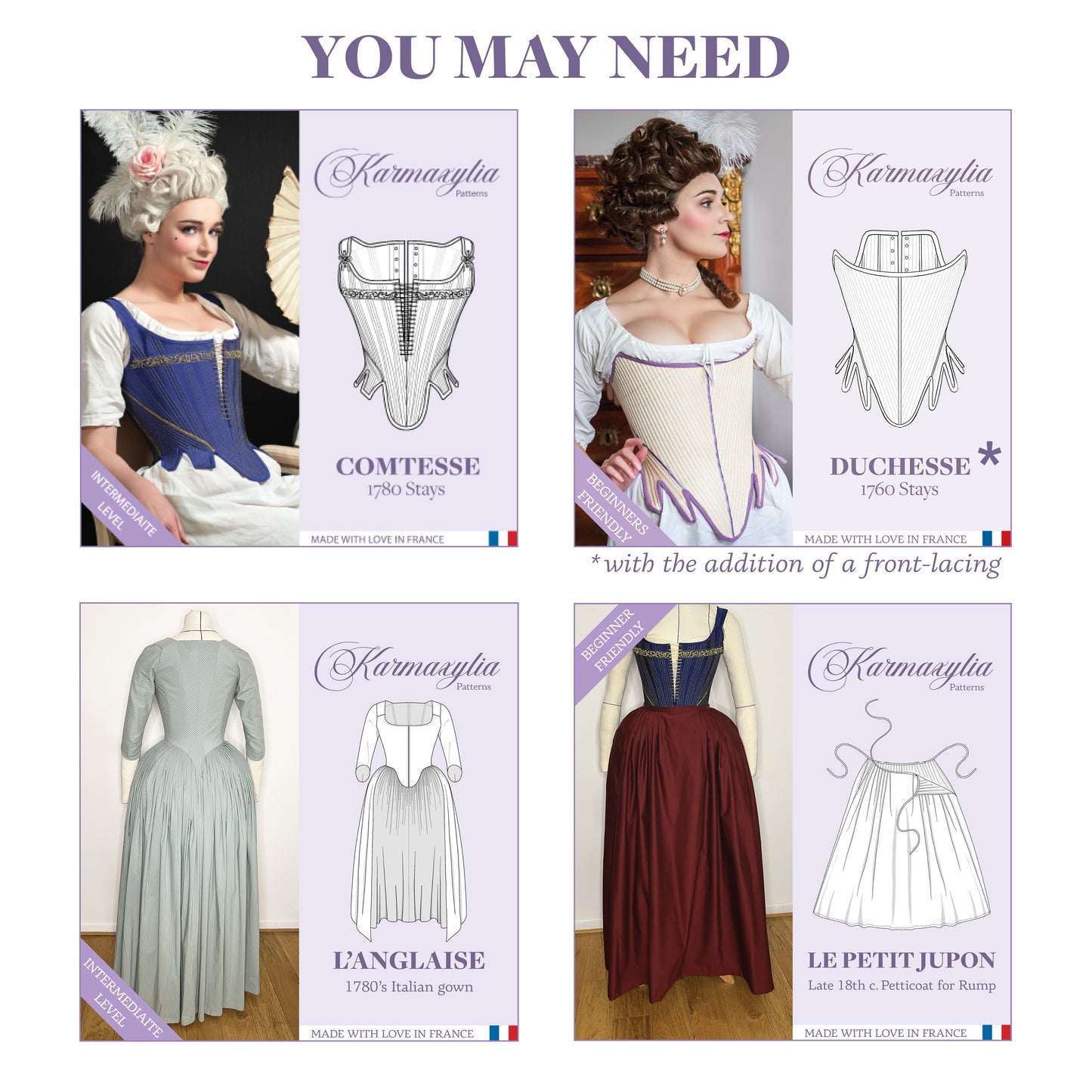 Cul de Paris - 18th century historical Rump pattern