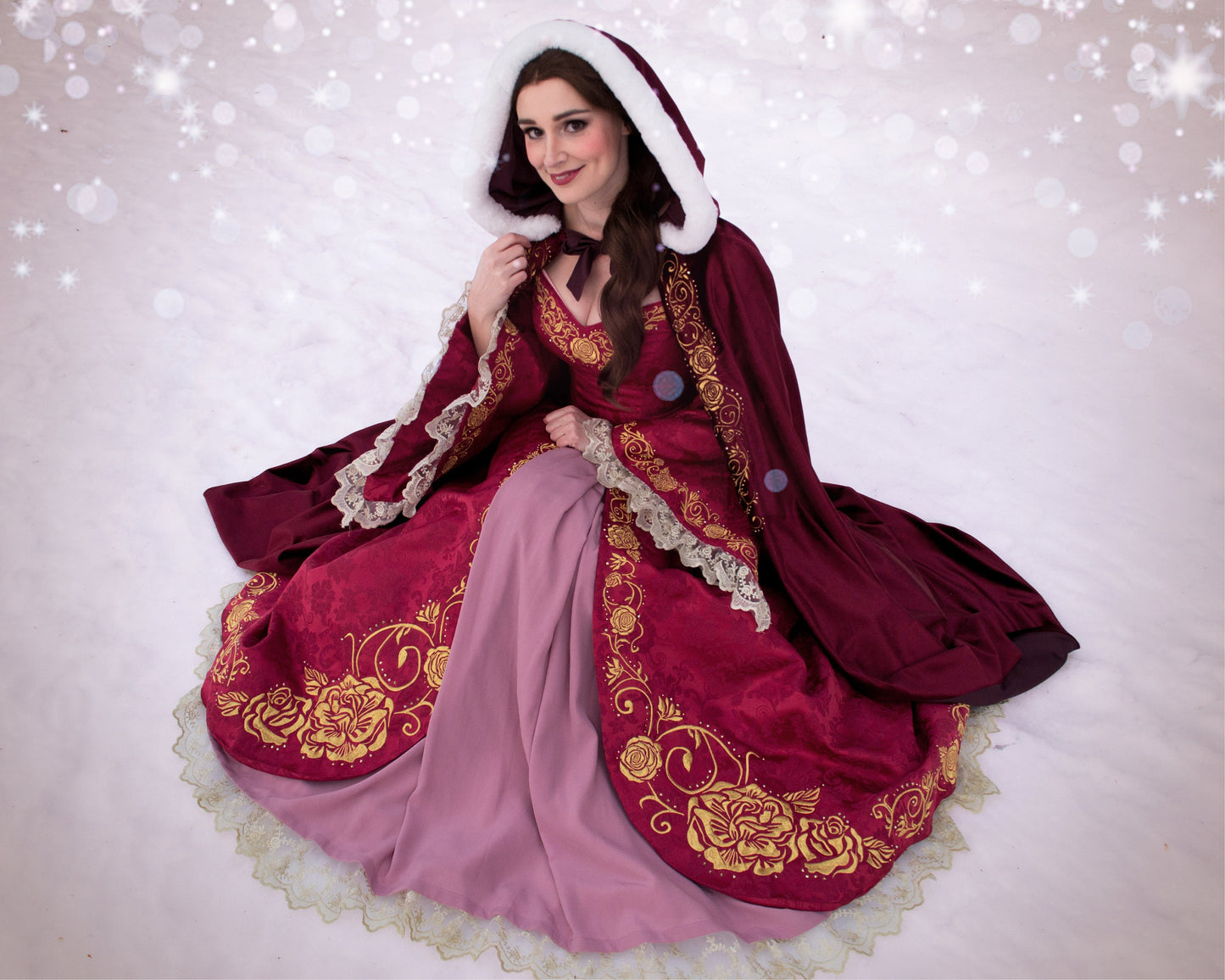 Winter Belle's Skirt embroidery machine design - Motif de broderie de la jupe de Belle Hiver