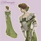 1901 Ball gown style Richelieu - 1900s edwardian vintage sewing pattern - PDF to print at home
