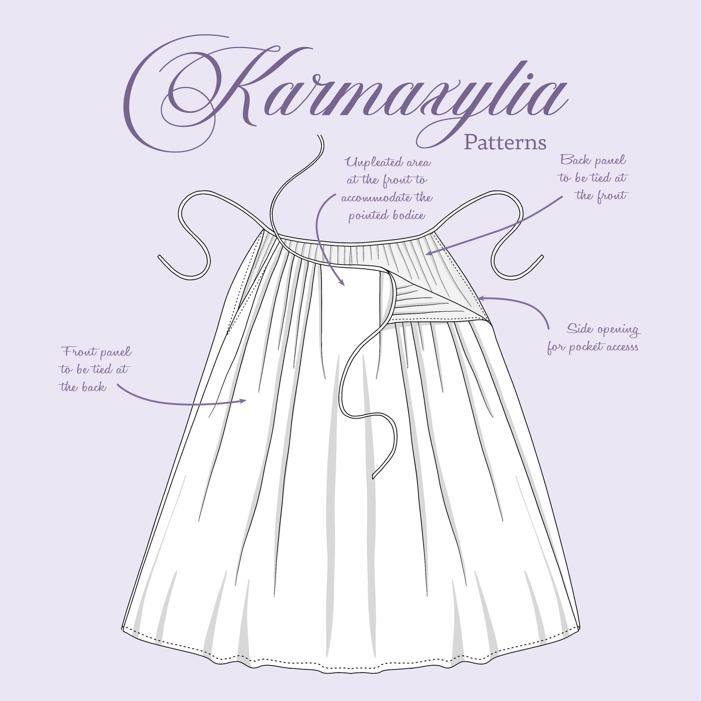 18th century Petticoat for Rump Pattern - Ref Le Petit Jupon