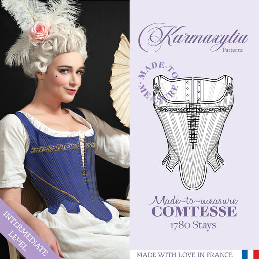Comtesse Tailored - 1780 Stays Pattern- 18th century historical corset