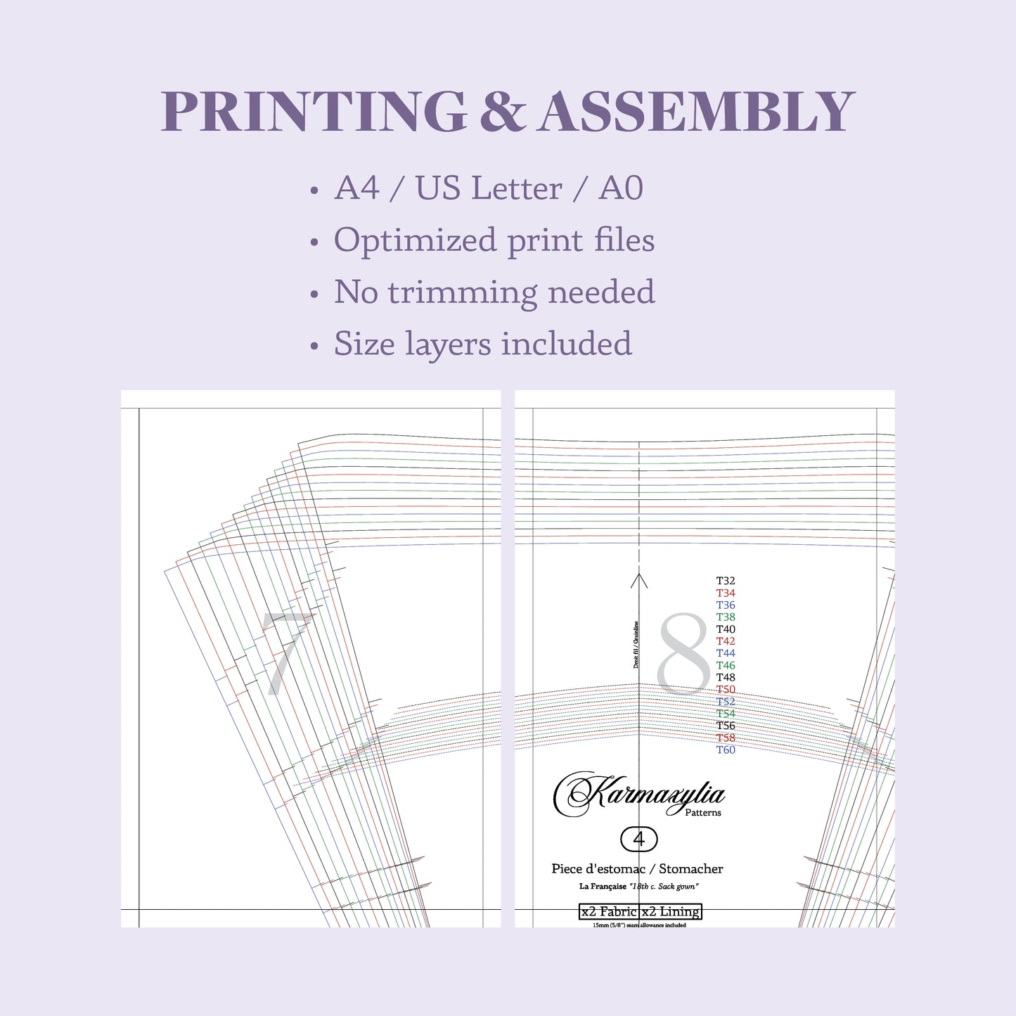 La Française - 18th century Sack Gown Pattern