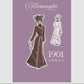 1901 Walking dress - 1900s edwardian vintage sewing pattern - PDF to print at home